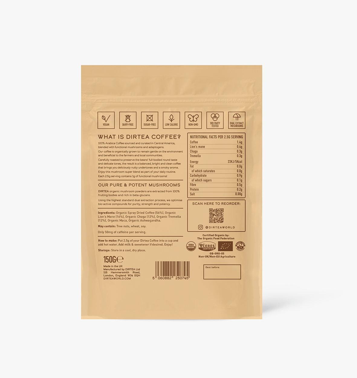 dirtea coffee back