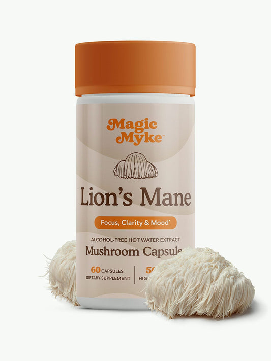 Organic Lion’s Mane Capsules | 60 High Strength Mushroom Capsules