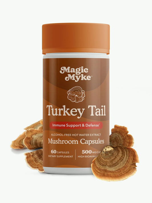 Organic Turkey Tail Mushroom Capsules | 60 High Strength Capsules