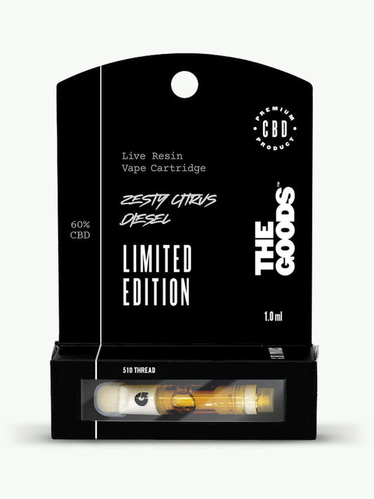 Zesty Citrus Diesel Live Resin 510 Cartridge 60% CBD 1.0ml