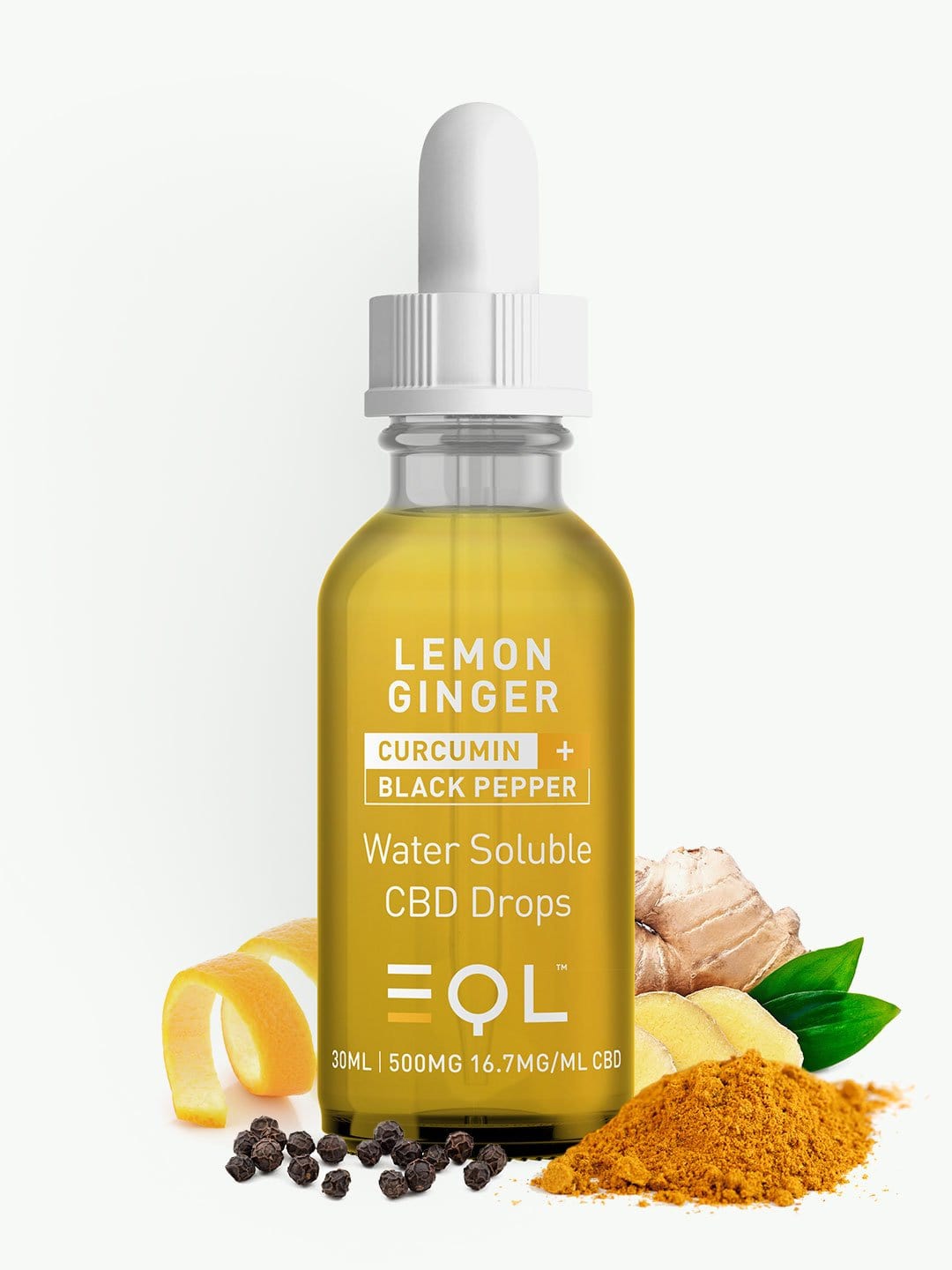 500mg CBD Water Soluble｜Black Pepper, Curcumin, Lemon & Ginger