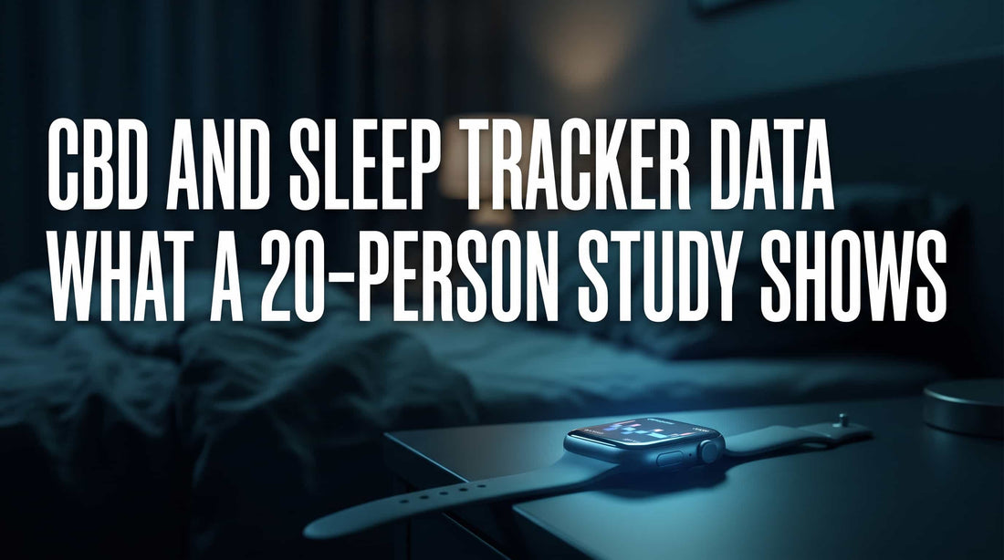 CBD sleep study text over smartwatch with sleep tracker data