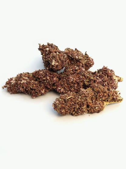 Cluster of Grape Ape CBD flowers