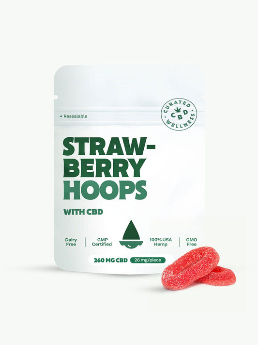 Strawberry Hoops 26mg CBD Gummy | 10 Pieces | 260mg CBD