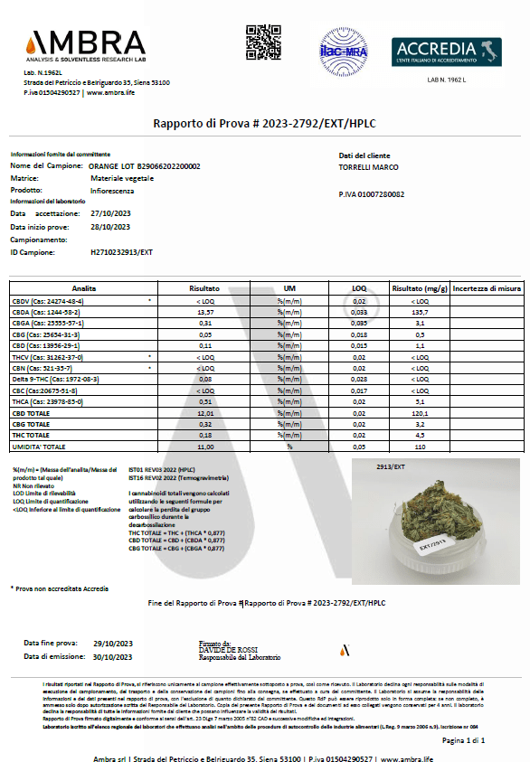 "Northern Lights" Hemp Flowers (8-13% CBD)