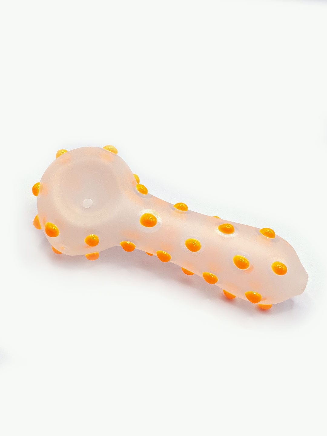 Amber Spatter Glass Hand Pipe