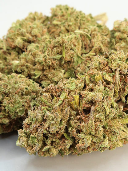 Close up of Queen Rose CBD flowers