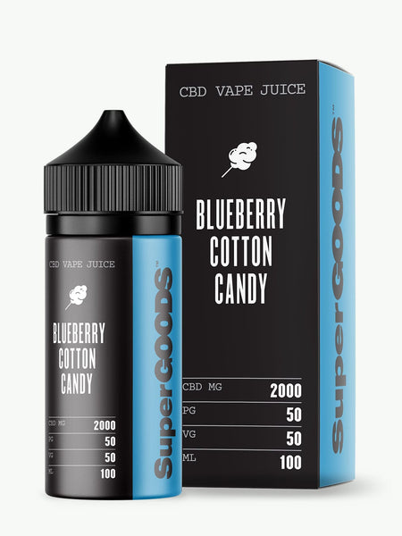 Blueberry Cotton Candy CBD Vape Oil 100ml | Super Goods | 2000mg HempElf.com Blueberry Cotton Candy CBD Vape Oil 100ml | Super Goods | 2000mg HempElf.com