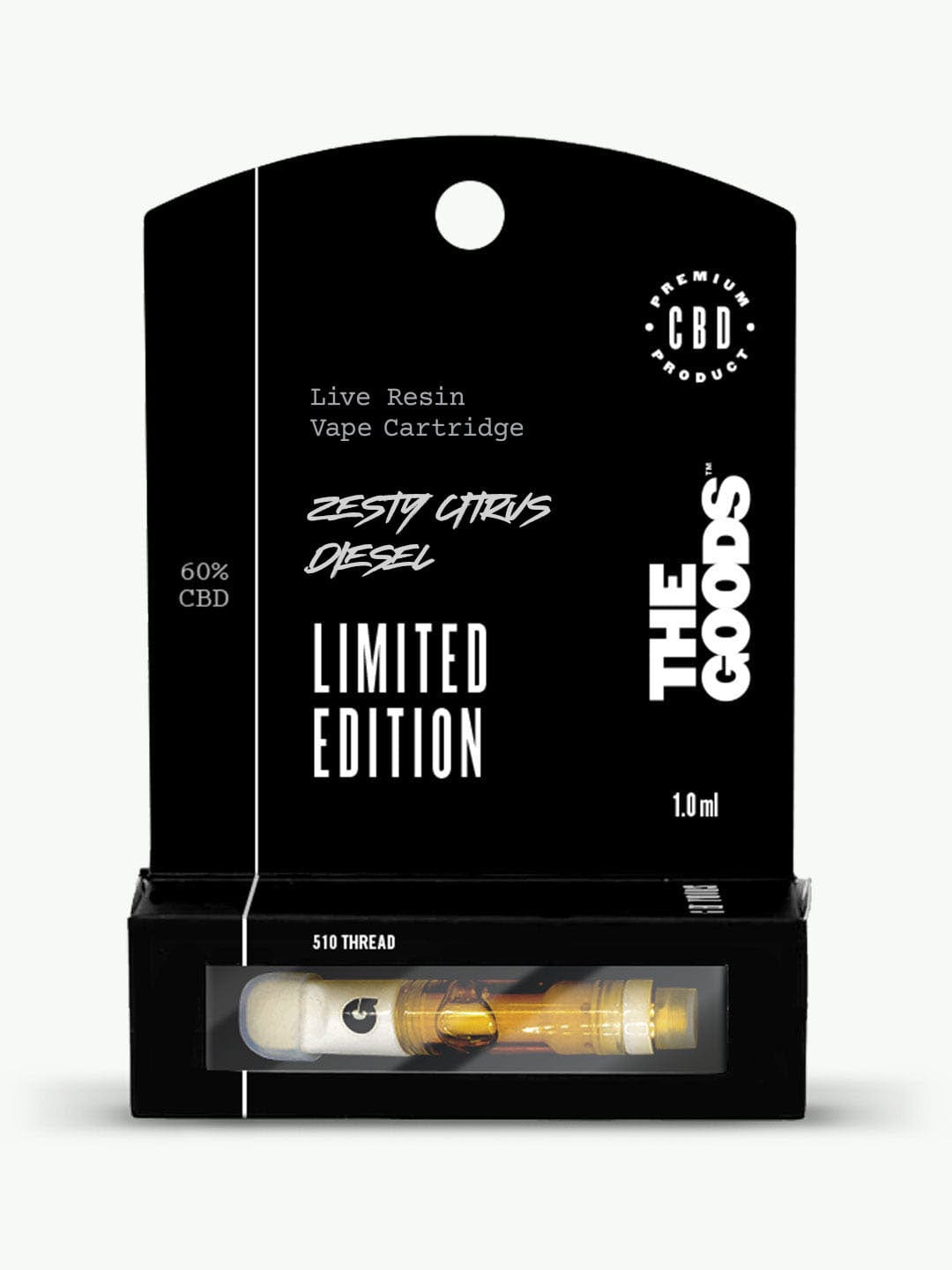 Zesty Citrus Diesel Live Resin 510 Cartridge 60% CBD 1.0ml