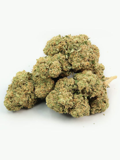 Close-up of HempElf “Zkittlez” Hemp Flowers (CBD 8-13%) on a plain white background.