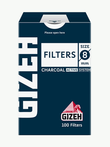 Gizeh Charcoal Filter Tips 8mm