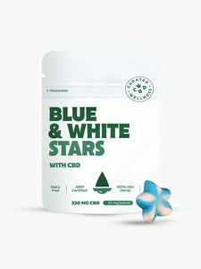 Blue and White Stars with CBD