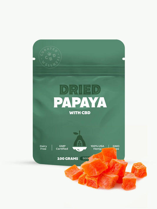 Dried Papaya with CBD | 100 g | 500mg CBD